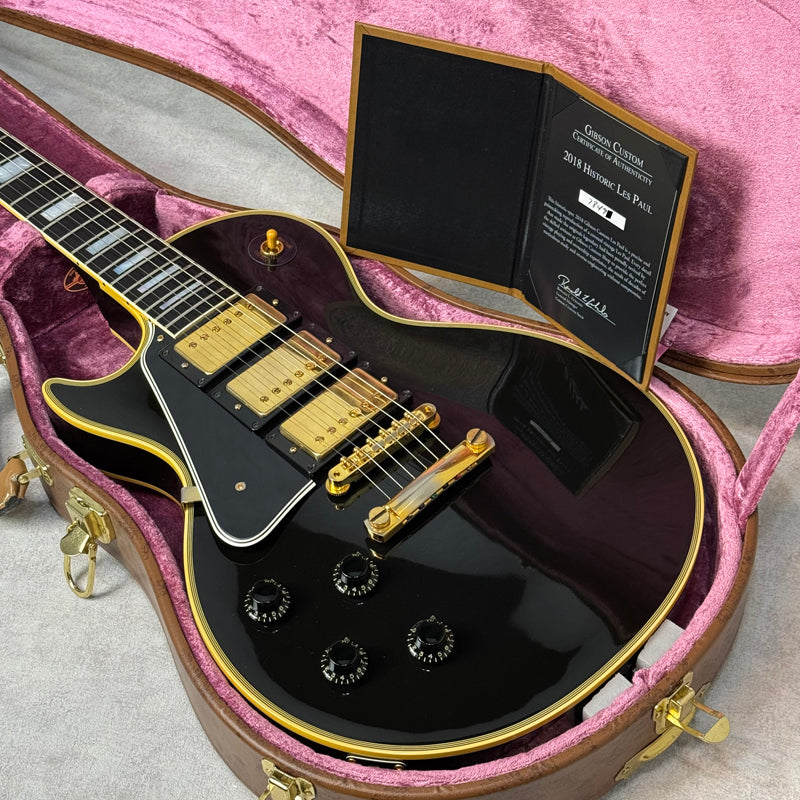 Gibson Custom Shop Historic Collection 1957 Les Paul Custom 3-Pickup Black Beauty Left Hand 【加古川店】